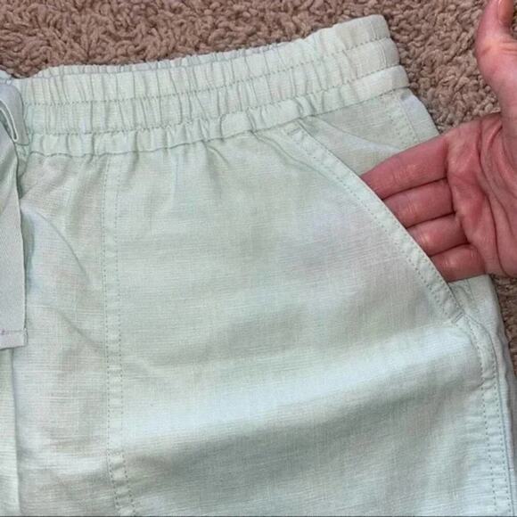J. Crew Point Sur Seaside Shorts Linen Blend Light Mint Green Size large - Picture 5 of 12